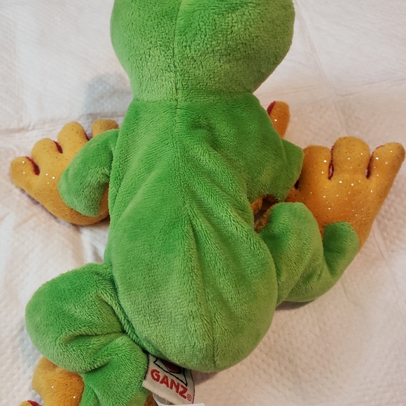 Webkinz Ganz Green Yellow Red Tree Frog Plush Stuffed No Code Webkinz Frog 8" - Picture 3 of 6